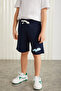 DARVELL-GRM24007 100% cotton printed shorts for boys Navy Shorts - 3