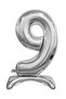 Best 9 Silver Color Footed Number Foil Balloon 76 cm