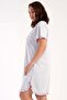 Women's Large Size Short Sleeve Gray Melange Nightgown C2T0N1503 - 3