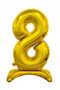 Best 8 Gold Color Footed Number Foil Balloon 76 cm