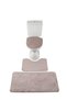 3-Piece Toilet Seat Set Bathroom Rug Mat Set 60X90 Milky Brown - 2