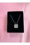 Zircon Stone Retractable Magnet Heart Necklace