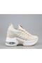 24Y300-14 Filled Heel Beige Women's Sneakers