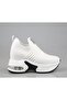24Y300-8 Wedge Heel White Women's Sneakers