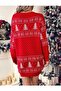 New Year's Patterned Crew Neck Mini Knitwear Dress & Tunic - 4