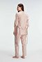 5821 Rope Strap V-Neck Women's Viscose Striped Patterned Summer Knitted Pajamas Set Dressing Gown - 4
