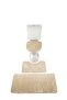 3-Piece Toilet Seat Set Bathroom Rug Mat Set 60X90 Milky Brown - 2