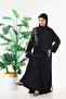 Quality Luxury Abaya Dubai Silk Fabric Hand Embroidered Lace Arabic Exclusive Feraje Abaya - 6