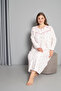 100% Cotton Seasonal Long Sleeve Combed Plus Size Mother's Nightgown 132 - 4