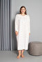 100% Cotton Seasonal Long Sleeve Combed Plus Size Mother's Nightgown 132 - 3