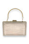 Gold Color Imported Laser Patterned Striped Metal Handle Evening Dress Evening Bag Engagement Wedding Invitation Prom