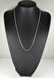 Flat Snake Italian Chain Stainless Steel Necklace Silver Color - 3 mm - 4