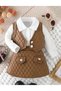 Girl's Shirt Vest Skirt Holiday Combination Set