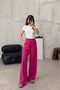 Women's Fuchsia Palazzo Fabric Trousers