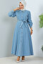 6801 Hijab Denim Dress Blue - 3
