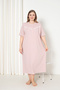 100% Cotton Combed Cotton Short Sleeve Plus Size Mother's Nightgown 051
