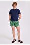Navy Blue Crew Neck Organic Cotton Regular Fit Men's T-Shirt VITAL - 2