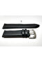 Genuine Leather 24 mm black leather watch band suitable for all brands No. 1 - 2
