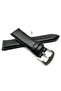 Genuine Leather 24 mm black leather watch band suitable for all brands No. 1