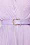 Lilac Belted A-Line Pleated Maxi Lined Chiffon Woven Dress TWOAW24EL00471 - 5