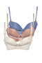 Brown-Multicolor 3-Pack Micro String Strap Padded/Push-Up Knitted Bra Thmss24Su00053 - 11