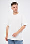 Basic Krem Beyaz Oversize Tişört - 2