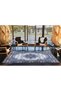Blue Themed Traditional Motif Ethnic Patterned Vintage Decorative Carpet 4543 - 4