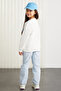 Hermia girl's knitted crew neck long sleeve ecru sweatshirt - 6