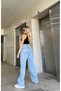 Lora Women's Blue Snow Wash High Waist Wide Leg Comfort Lycra Palazzo Wide Leg Jeans Jeans - 3