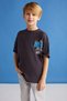 BRODERICK-GRM24013 100% cotton printed short sleeves T-shirt for boys Plum T-Shirt - 3