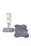 2-Piece 80x140 50x70 Cm Large Size Bath Mat Set Non-Slip Base Toilet Seat Set 80X140 Gray - 3