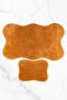 2-Piece 80x140 50x70 Cm Large Size Bath Mat Set Non-Slip Base Toilet Seat Set 80X140 MUSTARD