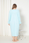 100% Cotton Seasonal Long Sleeve Combed Plus Size Mother's Nightgown 180 - 5