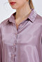 Women's Dried Rose Light Flowing Satin Shirt 3964 - 4