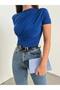 Women's Shoulder and Waist Drawstring Draped Blouse - 4