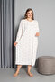 100% Cotton Seasonal Long Sleeve Combed Plus Size Mother's Nightgown 132