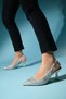 JUAN Beige Satin Women's Evening Dress Shoes - 5