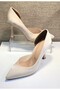 853 Women's Heeled Transparent Detailed Stiletto Shoes - 3