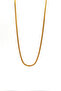 Flat Snake Italian Chain Stainless Steel Necklace Gold Color - 3 mm - 4