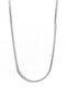 Flat Snake Italian Chain Stainless Steel Necklace Silver Color - 3 mm - 2