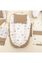 Muslin 18 Piece Stroller Set, Baby Nursing Pillow and Bib - Soil Muslin - Brown Cars - 6