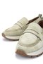 Women's Genuine Leather Khaki Suede Loafers - 3