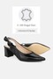 Women's Black Patent Leather Genuine Leather Heeled Shoes Size 35-41 - 3
