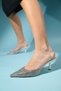 KNOW Mother of Pearl Transparent Women's Heeled Evening Dress Shoes - 4