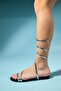 OITA Silver Women's Spiral Sandals - 4