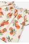 Baby Girl Printed Double Short Sleeve T-Shirt Set Beige 1008 - 4