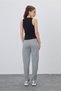 Women's Crew Neck Black Color Zero Sleeve Crop Short T-shirt Blouse - 3