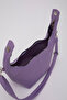 Lilac Shk94 Faux Leather Zipper Compartment Snap Strap Hand Arm and Shoulder Bag L:16 E:26 W:13 cm - 7