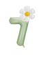 Best 7 Year Old Water Green Color Number and Daisy Foil Balloon Set
