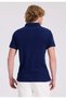 Navy Blue Polo Collar Organic Cotton Terry Fabric Regular Fit Men's T-Shirt BREEZE TOWELLING - 4